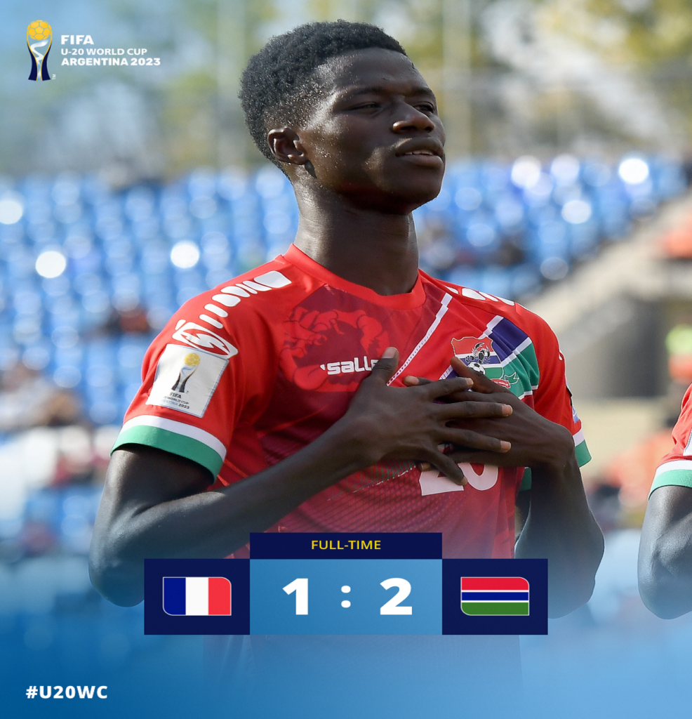 Gambia U20 Qualifies For World Cup Knock Out Round For First Time In   Gambia Vs France 986x1024 